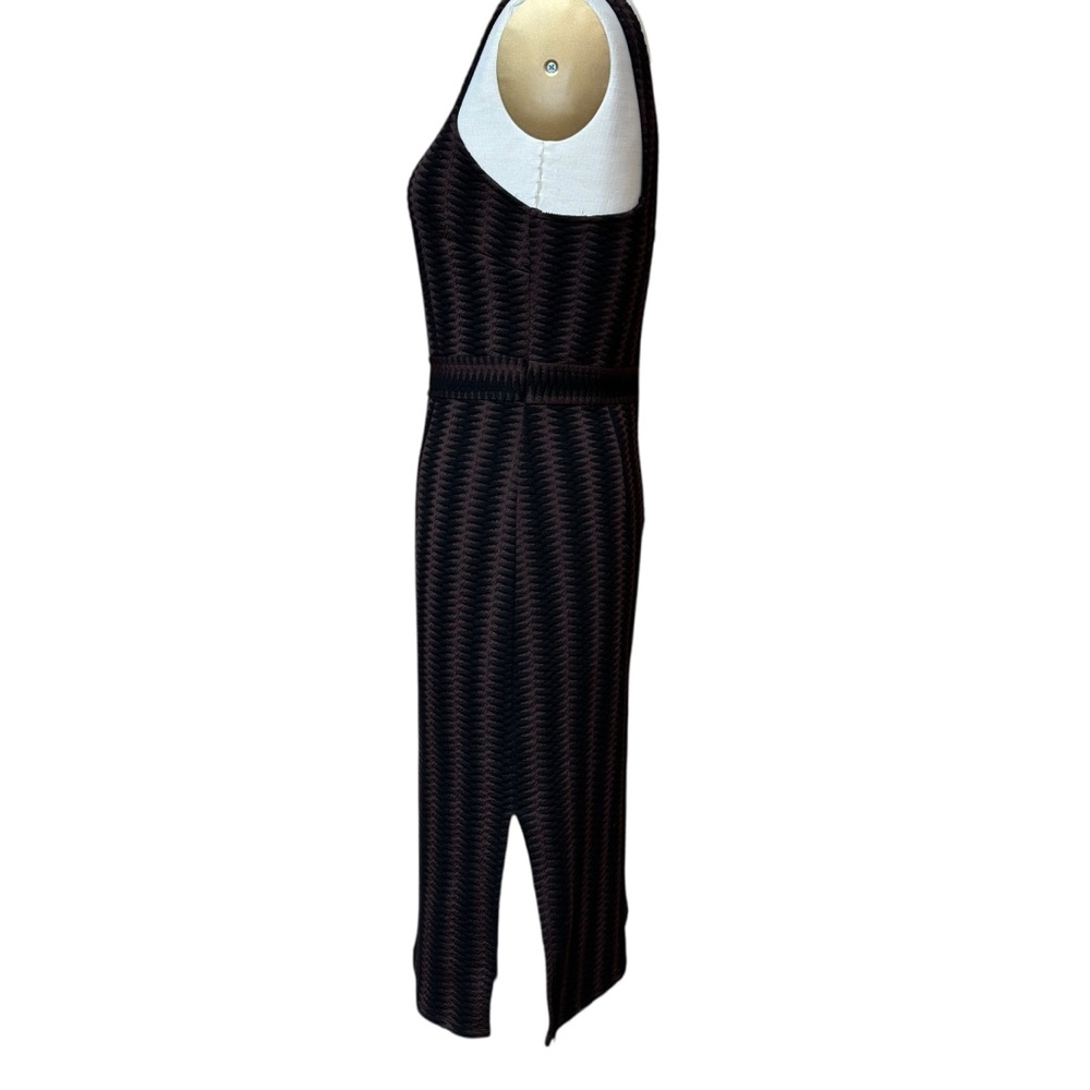 Anthropologie Maeve Meridian Sheath Midi Dress Size S Brown Knit Bodycon Preppy - Picture 5 of 14